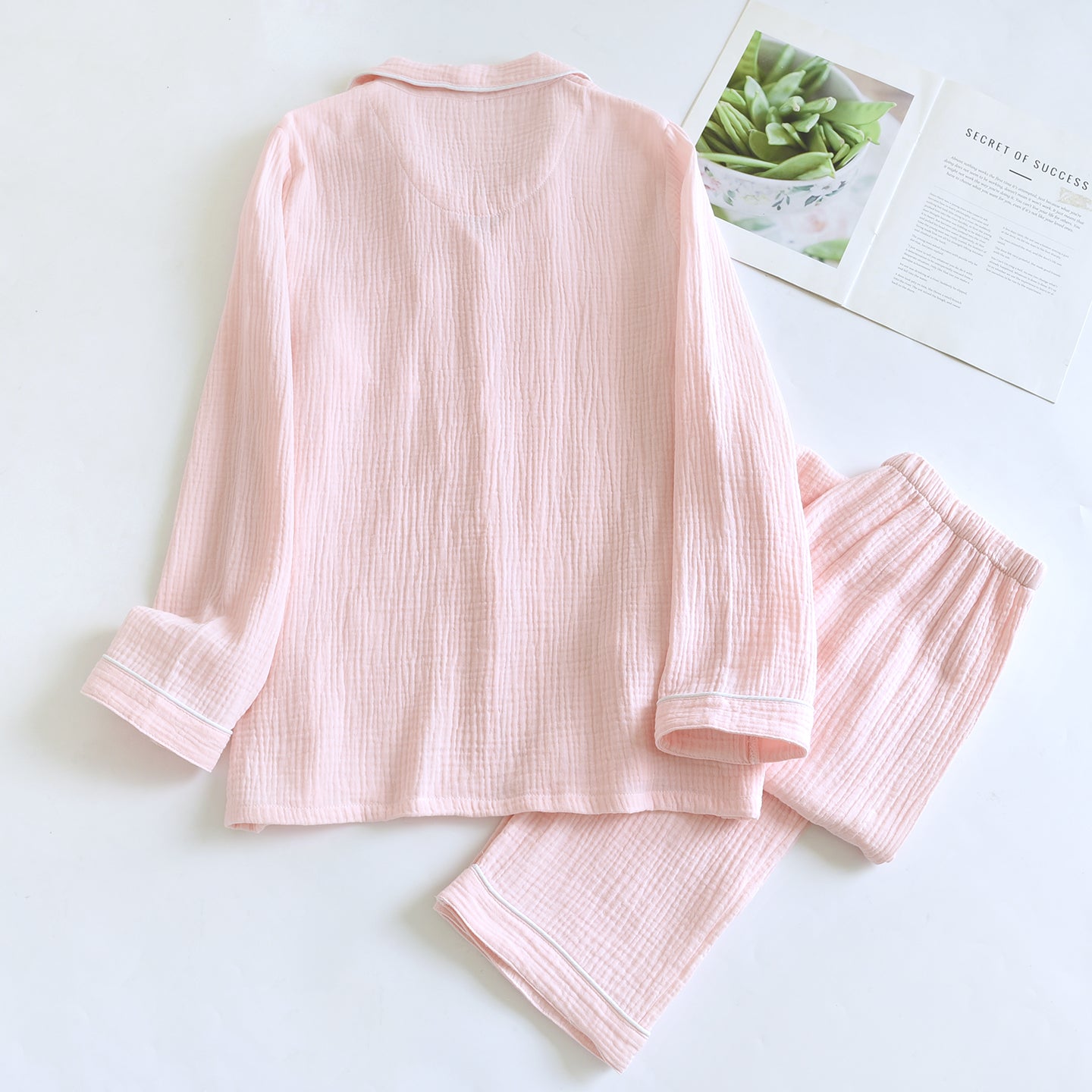 Cotton Double Gauze Washed Crepe Monochrome