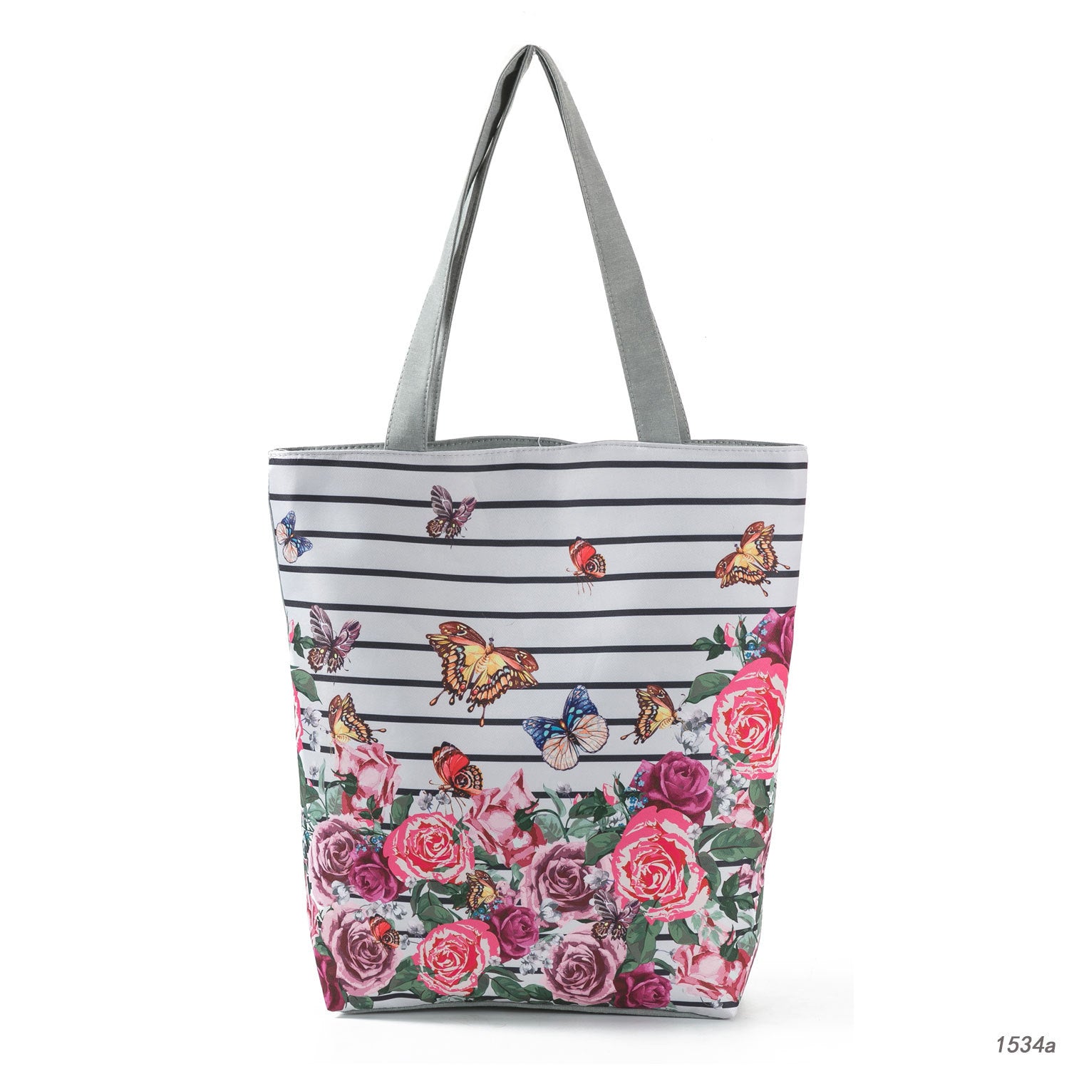 Ink painting flowers shopping bag