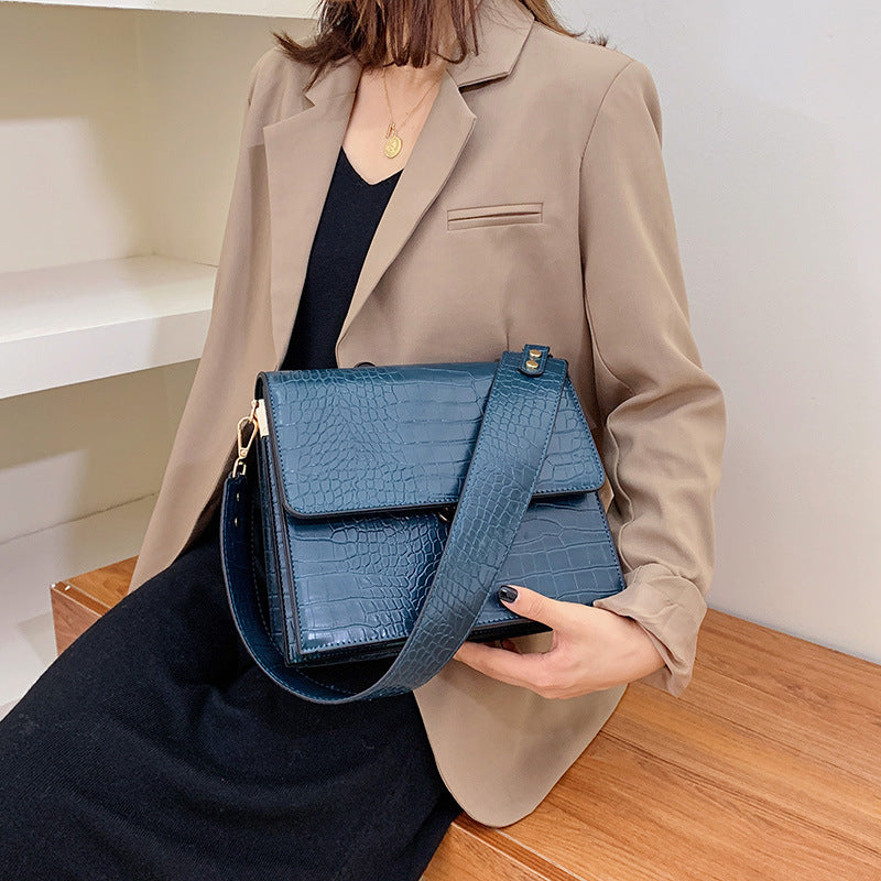 Textured StonePattern Single Shoulder Small SquareBag