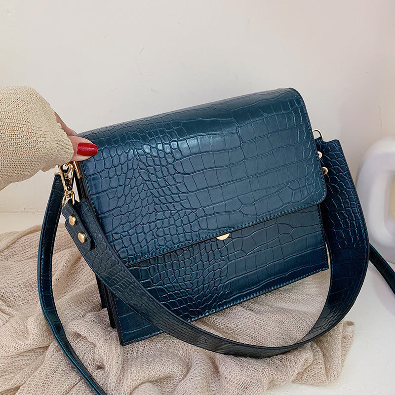 Textured StonePattern Single Shoulder Small SquareBag