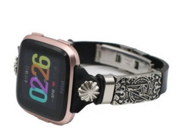 Embossed wrist strap