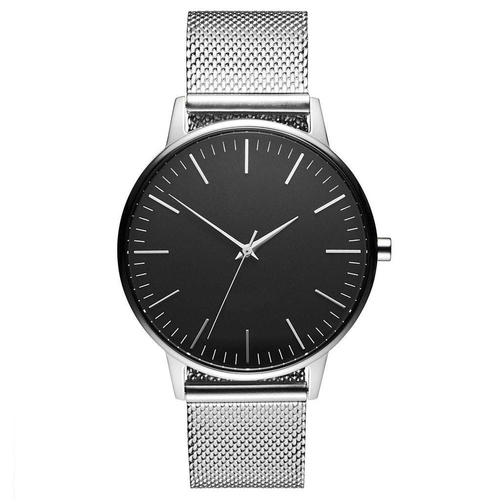 Casual Ultra-thin Fashion Quartz Watch With A Metal Mesh Band