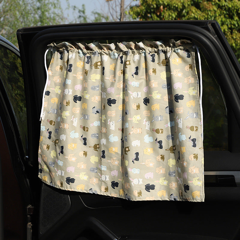 Auto Curtain Sunshade All Cotton Cartoon