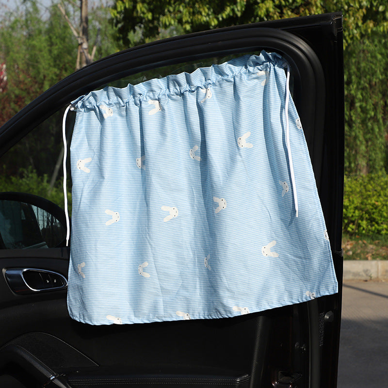 Auto Curtain Sunshade All Cotton Cartoon