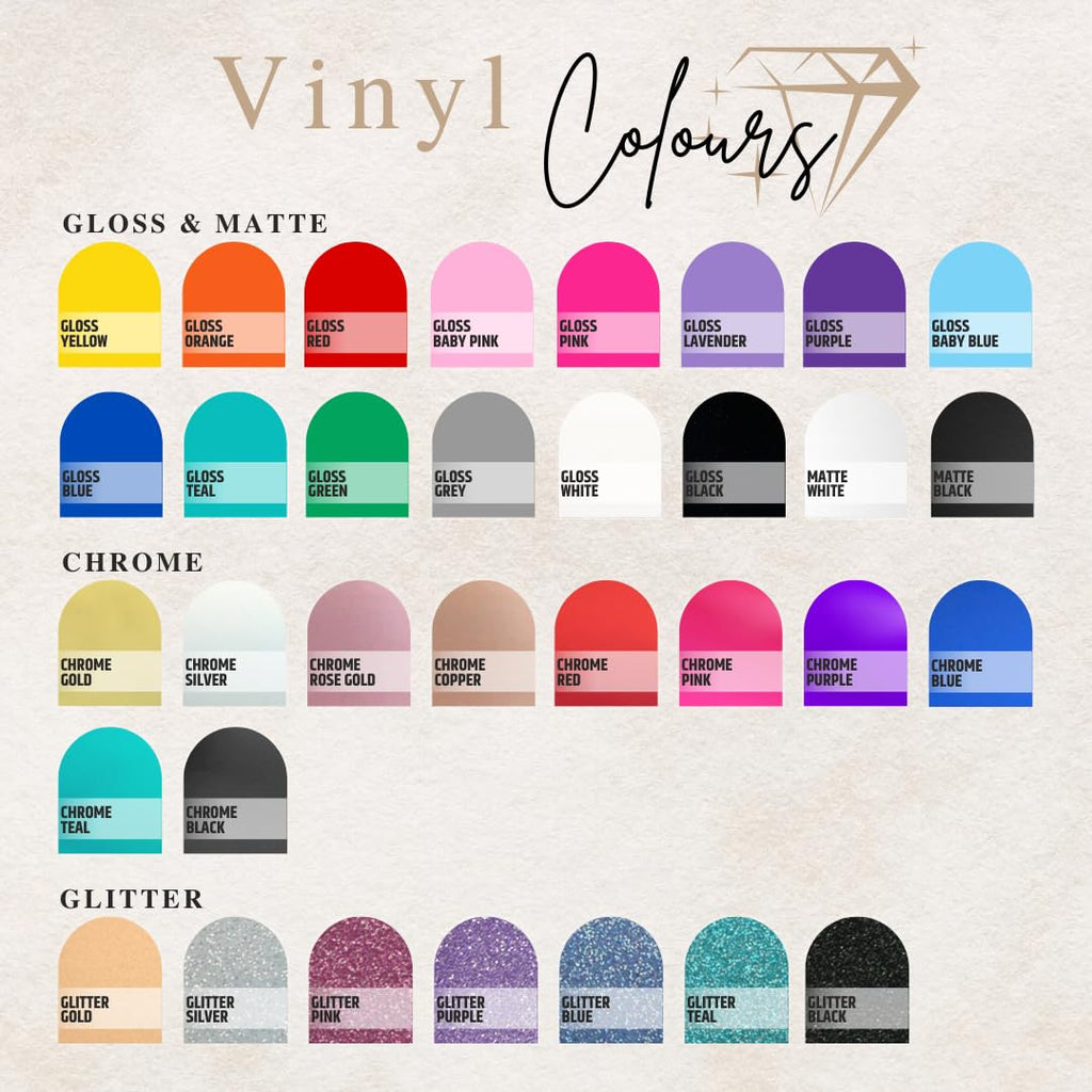 Personalised Vinyl Name Decal | 33 Colours | Elegant Font | Perfect for Laptops Tumblers Organising Wall Stickers | Vinyl Decal | Custom Business Labels | Calligraphy Stickers