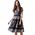 Vintage lace mid-sleeve dress