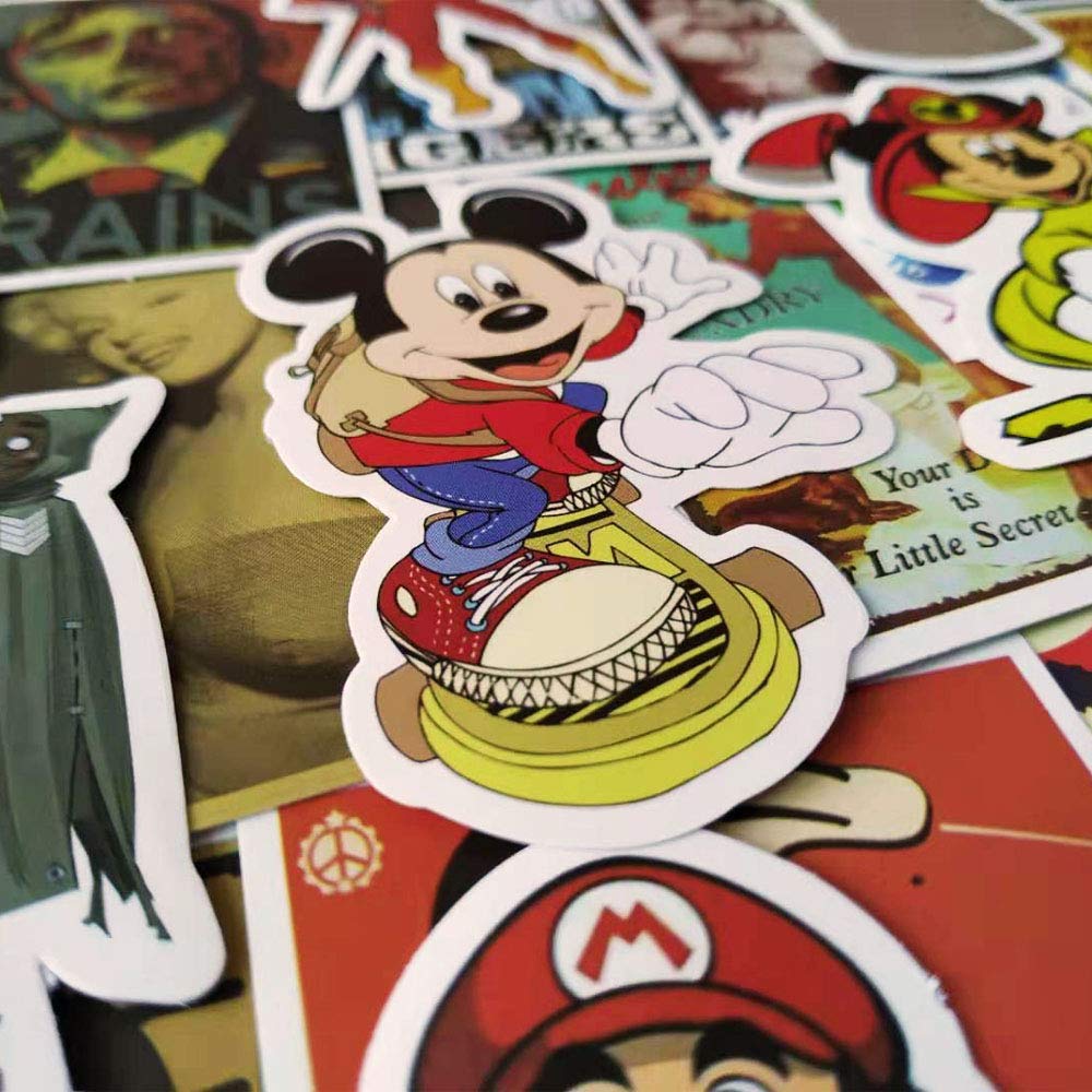 Retro Stickers for Laptops, 100 Pack Trendy Aesthetic Waterproof Vinyl Sticker