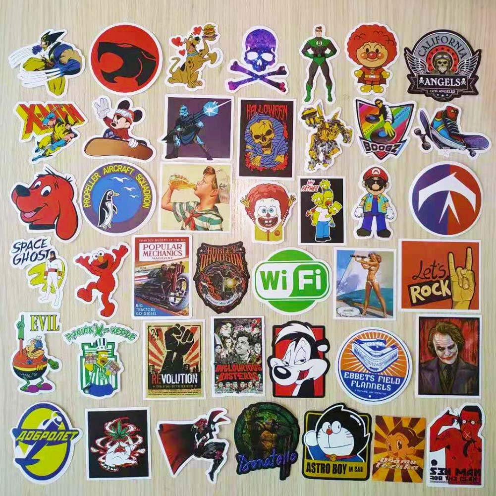 Retro Stickers for Laptops, 100 Pack Trendy Aesthetic Waterproof Vinyl Sticker