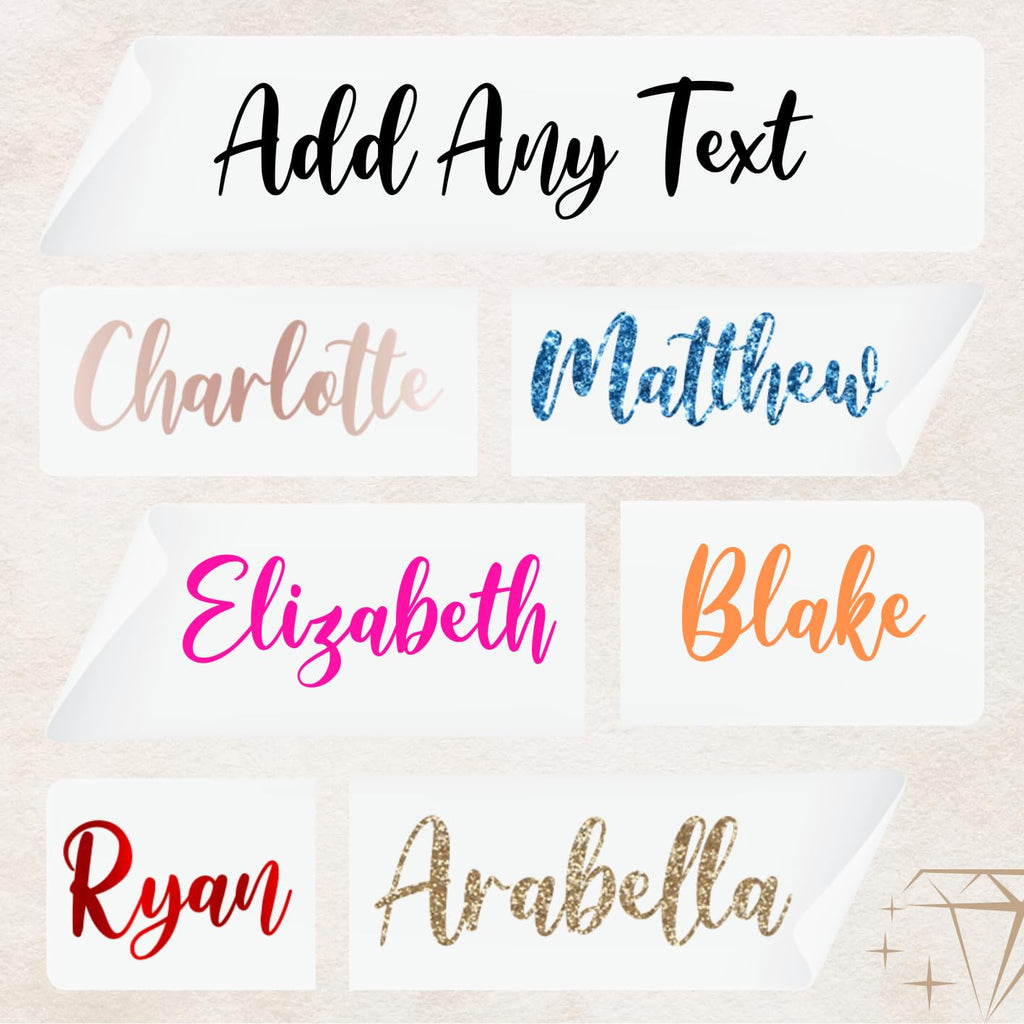 Personalised Vinyl Name Decal | 33 Colours | Elegant Font | Perfect for Laptops Tumblers Organising Wall Stickers | Vinyl Decal | Custom Business Labels | Calligraphy Stickers