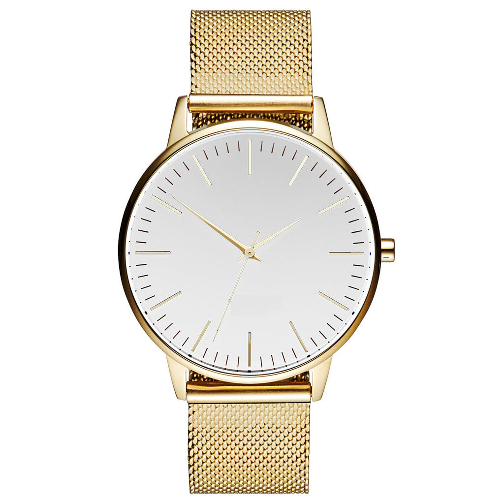Casual Ultra-thin Fashion Quartz Watch With A Metal Mesh Band