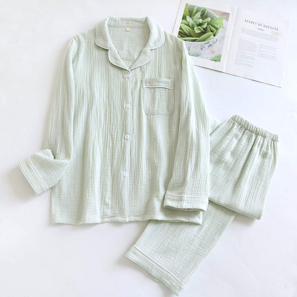 Cotton Double Gauze Washed Crepe Monochrome