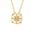 Net Red Clover Enamel Necklace Female
