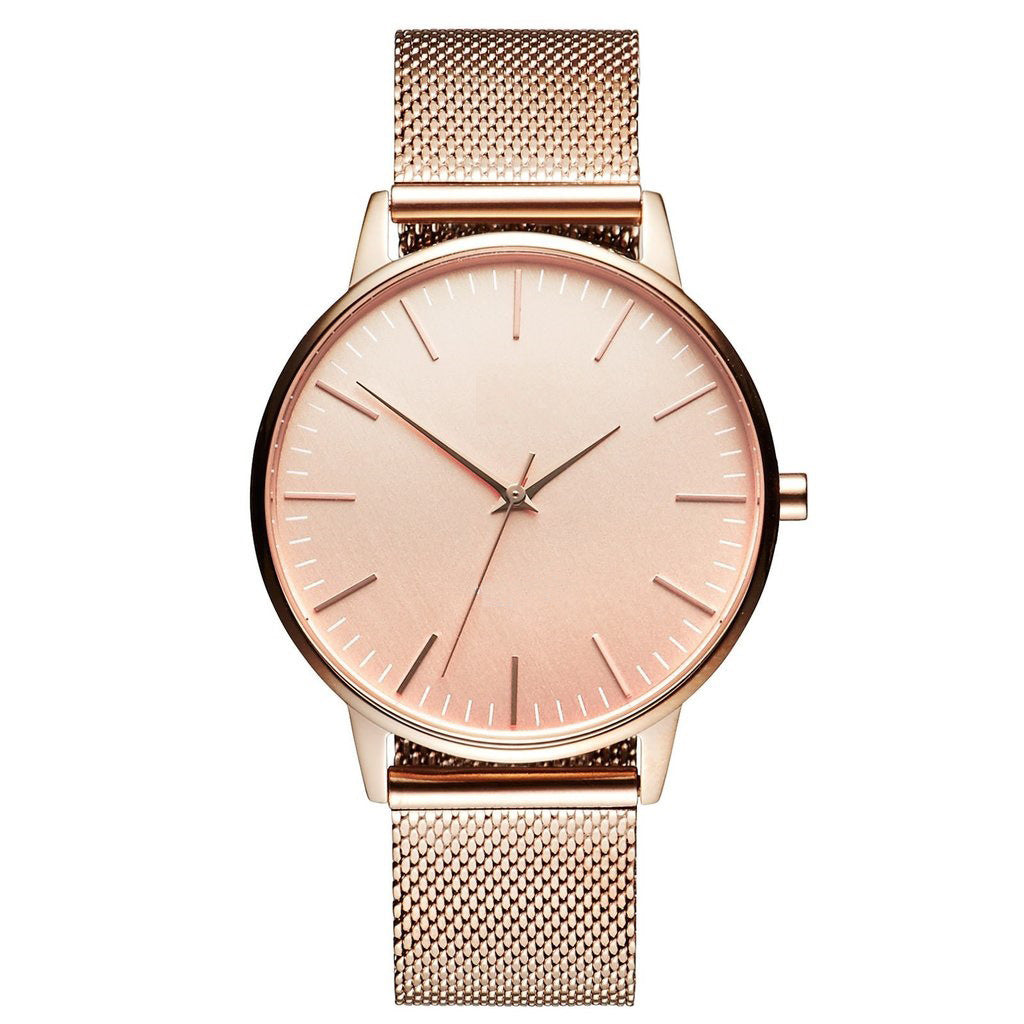 Casual Ultra-thin Fashion Quartz Watch With A Metal Mesh Band