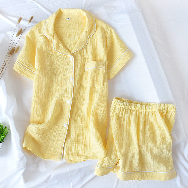 Cotton Double Gauze Washed Crepe Monochrome