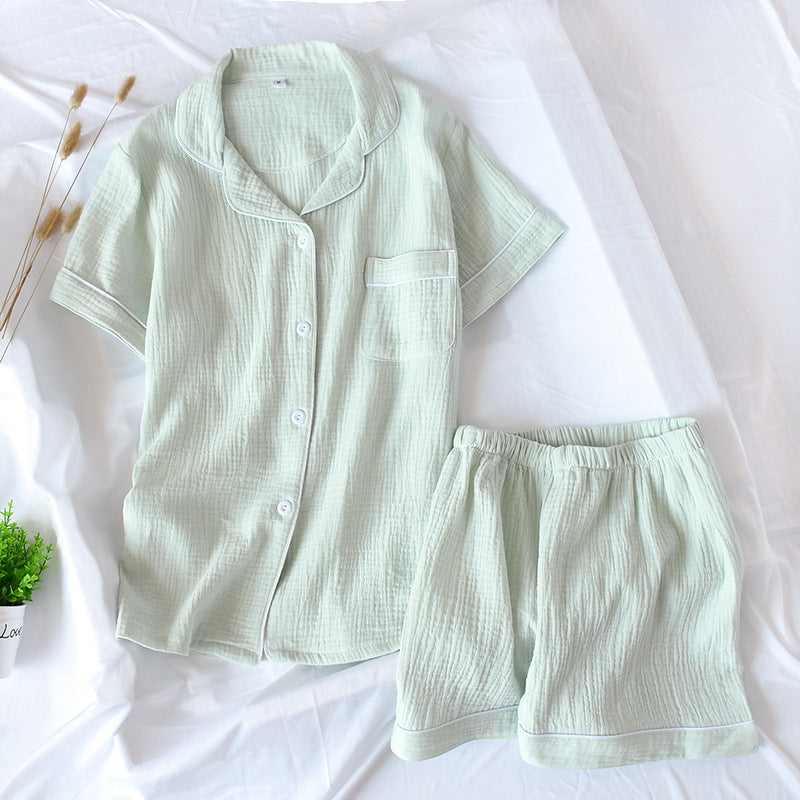 Cotton Double Gauze Washed Crepe Monochrome